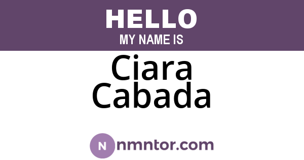 Ciara Cabada