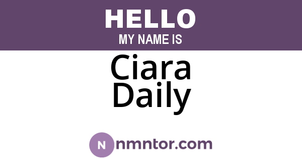 Ciara Daily