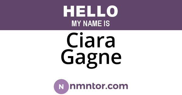 Ciara Gagne