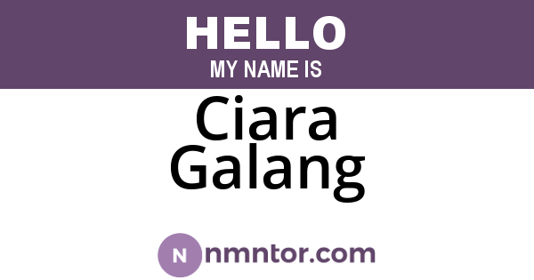 Ciara Galang