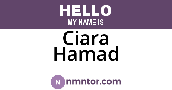 Ciara Hamad