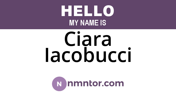Ciara Iacobucci