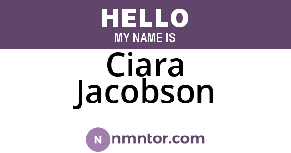 Ciara Jacobson