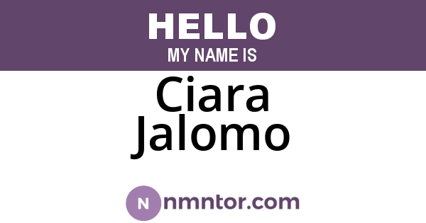 Ciara Jalomo