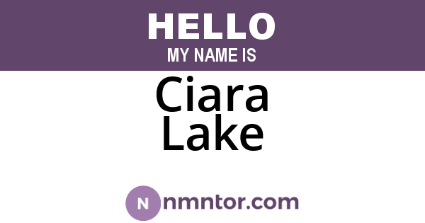 Ciara Lake