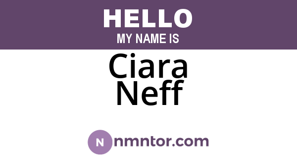 Ciara Neff