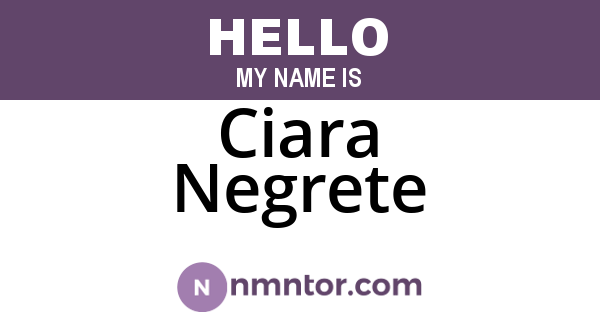 Ciara Negrete