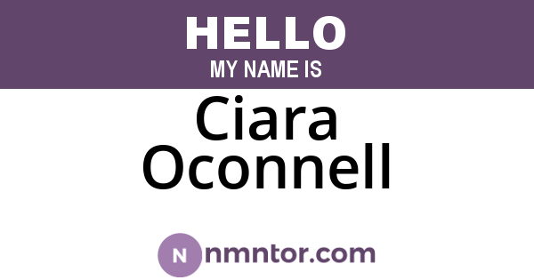 Ciara Oconnell