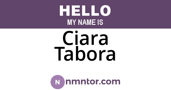 Ciara Tabora
