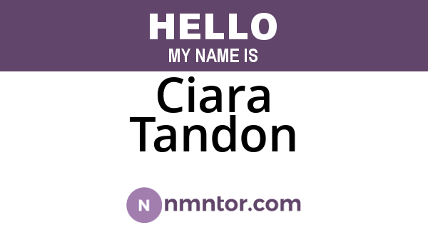 Ciara Tandon