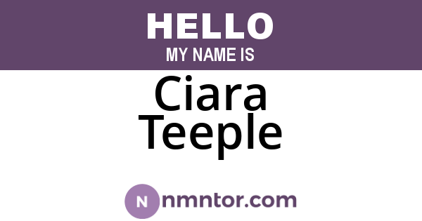 Ciara Teeple