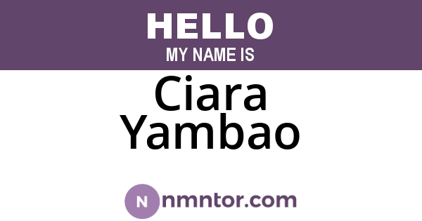 Ciara Yambao