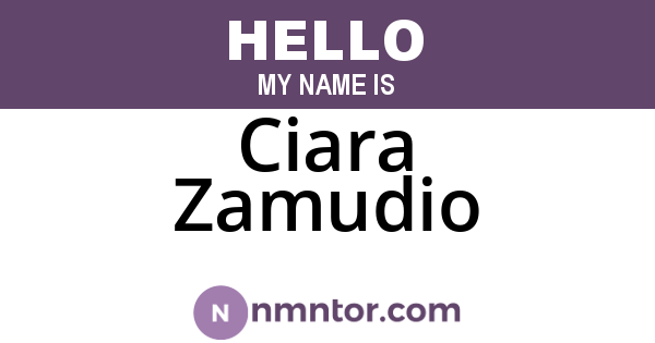 Ciara Zamudio
