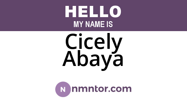 Cicely Abaya
