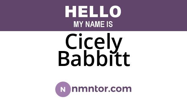 Cicely Babbitt