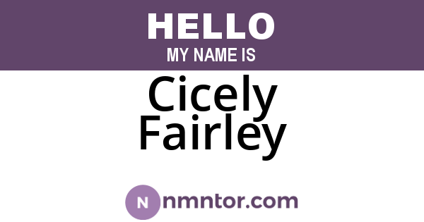 Cicely Fairley