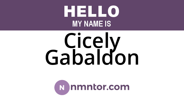 Cicely Gabaldon