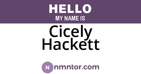 Cicely Hackett