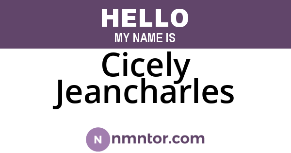 Cicely Jeancharles