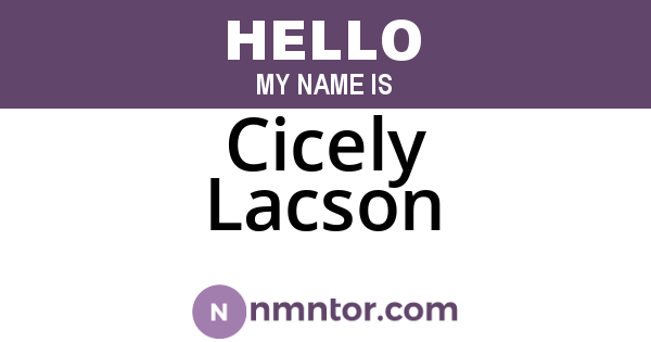 Cicely Lacson