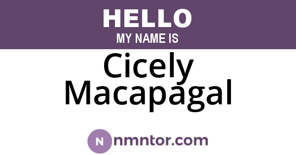 Cicely Macapagal