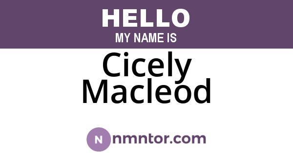 Cicely Macleod