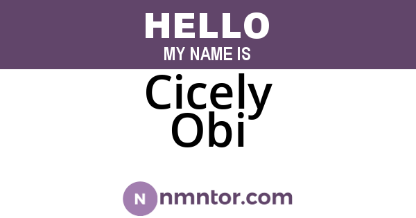 Cicely Obi