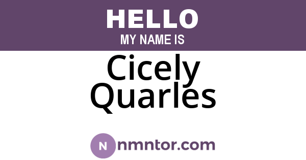 Cicely Quarles