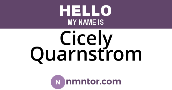 Cicely Quarnstrom