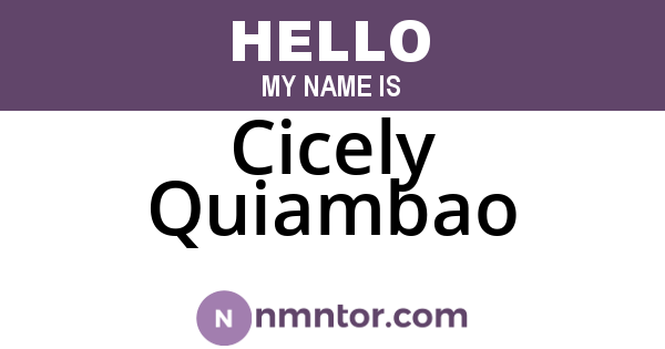 Cicely Quiambao