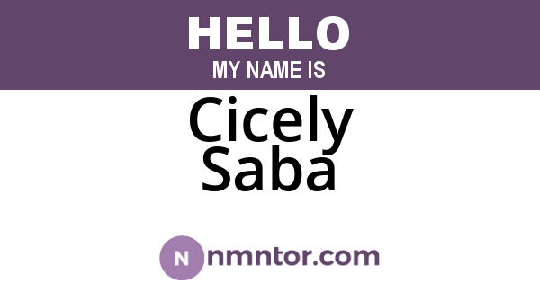 Cicely Saba