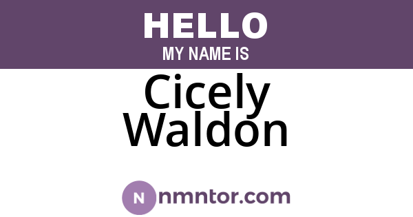 Cicely Waldon