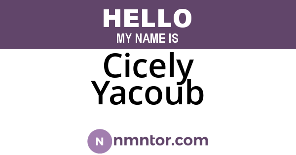 Cicely Yacoub