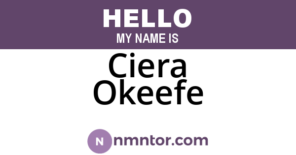 Ciera Okeefe