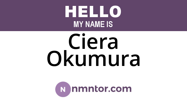 Ciera Okumura