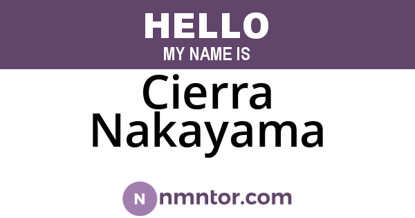 Cierra Nakayama