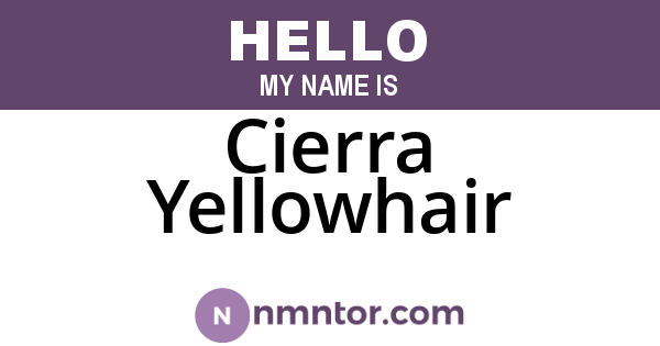 Cierra Yellowhair