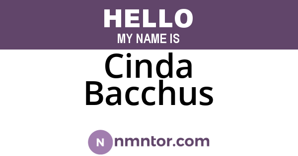 Cinda Bacchus