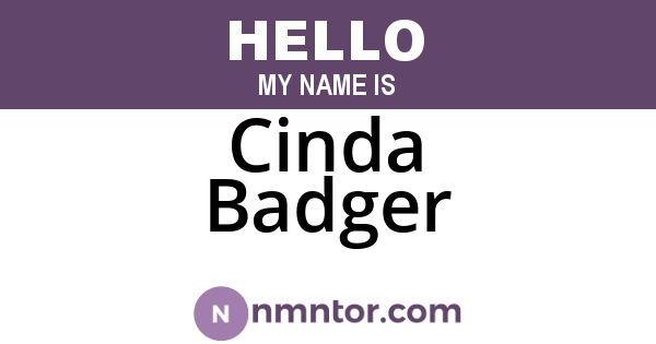 Cinda Badger