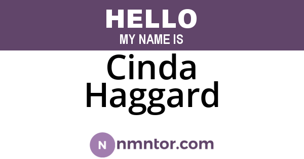 Cinda Haggard