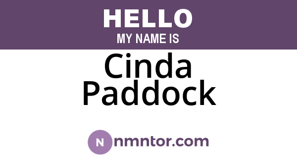 Cinda Paddock