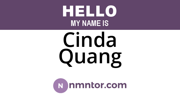 Cinda Quang