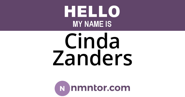 Cinda Zanders