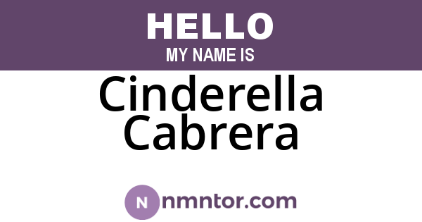 Cinderella Cabrera