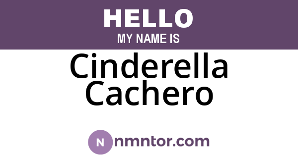Cinderella Cachero