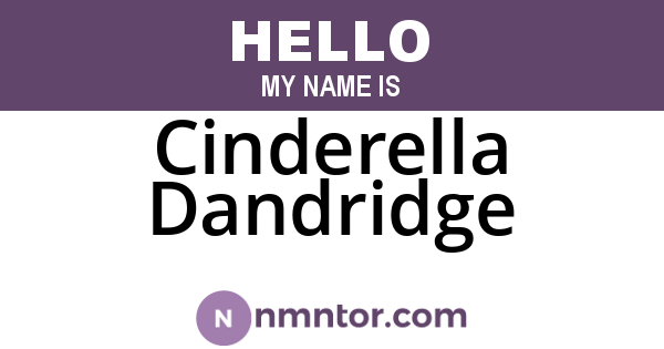 Cinderella Dandridge