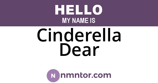 Cinderella Dear