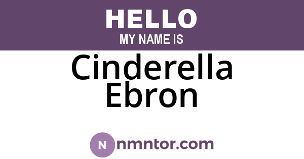 Cinderella Ebron