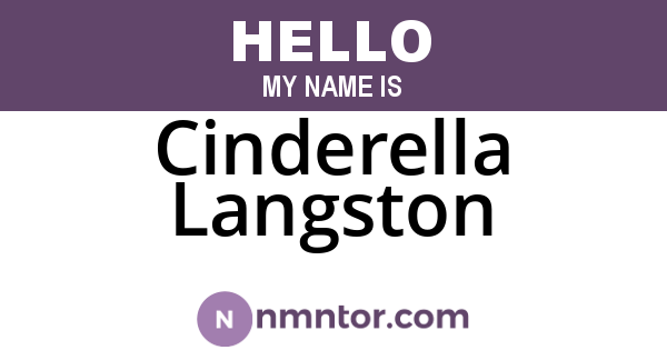Cinderella Langston