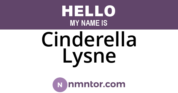 Cinderella Lysne